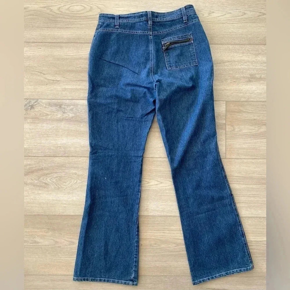 Vtg Gloria Vanderbilt Women’s Cargo High-Rise Stretch Denim Jeans Dark 10 EUC - Picture 4 of 6